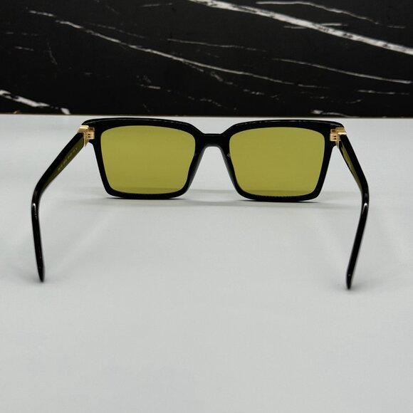 NEW MIU MIU BLACK GREEN SQUARE SUNGLASSES MU13ZS 16K07O WOMEN MIU MIU MU 13ZS - Picture 8 of 11